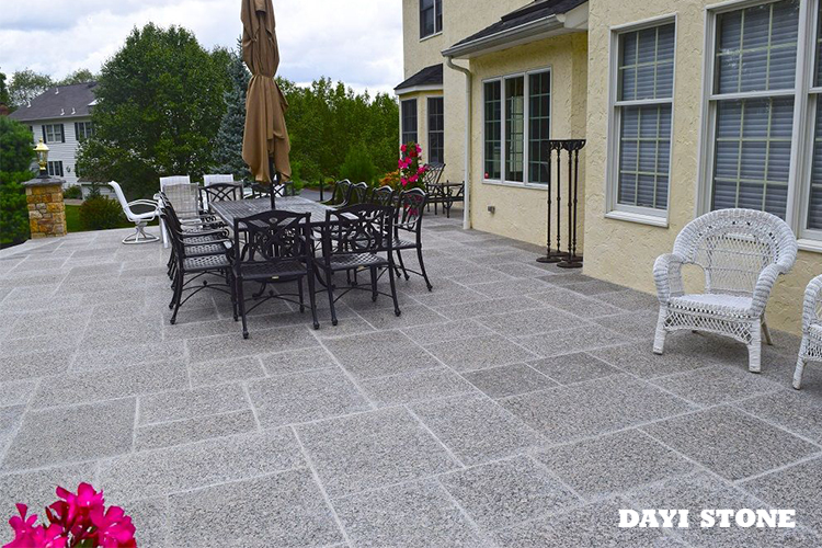 Grey Granite Outdoor Tiles Flamed
